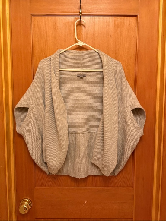 COS Sweaters - COS Wool Cotton Ribbed Cocoon Cardigan Open Front Shawl Gray